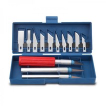 1+1 페이퍼 종이 나무 아트 정밀 커터 공예 공작 프라모델 3D 프린터 후가공 조각 칼 13pcs 세트 M10664, 7개