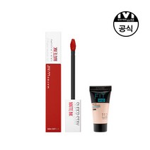 [메이블린] [기획세트][ 뉴욕]슈퍼스테이 립 잉크+핏미파운데이션 5ml, 상세 설명 참조, 전체색:댄서