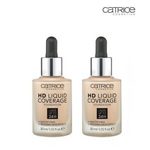 캐트리스 HD 리퀴드 커버리지 파운데이션 듀오, 020호 로즈베이지 + 020호 로즈베이지