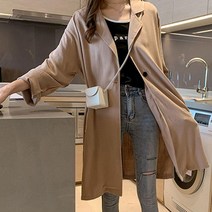 캐주얼 여성 로브 스타일 모던 봄 가을 롱 자켓 점퍼 겨울