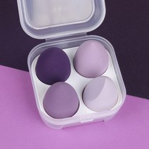 연지네 파스텔 물방울 퍼프 4종 세트, 1개, 퍼플
