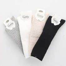 오너클랜 아동용 꽈배기골지 니삭스양말 5-6세용 베이지 1켤레[WC60AB1]