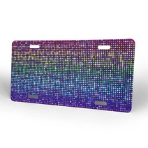 BYBYSCL LGBT 깃발 게이 프라이드 무지개 패턴 알루미늄 번호판 장식 금속 자동차 전면 참신한 커버 4 홀 태그 15.2 x 30.5 cm, White9