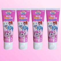 알쏭달쏭 캐치티니핑 튼튼 어린이 치약 천연딸기향 저불소 80g (4개)
