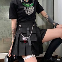 가바바 여성 빅사이즈 미니스커트 탈착 가능한 포켓으로 실용적인 캐주얼 치마바지 스커트 G61527