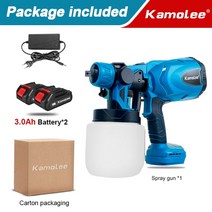 충전스프레이건 JSG20P 전동 무선 충전식후끼 스프레이건 전기 페인트 스프레이 가정용 소독 살균 휴대용 마키타, 5.2x3.0Ah Battery - EU 플러그