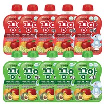 아이배냇 끙아 과일야채주스(10팩)(3종택1), 끙아B(5팩)+끙아D(5팩)