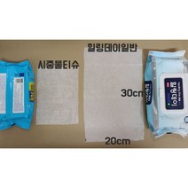 [당일발송] 힐링데이 대형물티슈 큰물티슈 60매 x 20팩 대형물티슈 병원에서 쓰는 물티슈 요양병원, 엠보싱원단(200x300mm)