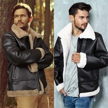 마스터베어 알파카론 하이넥 레더 무스탕 가죽자켓