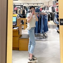 [ L E V I S ] 리바이스 여성 크롭 슬림 일자 봄 여름 스판 청바지 724 하이라이즈 아이스블루컬러 HIGH RISE SLIM STRAIGHT (L58825116)