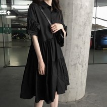 FANSYLI 중학생여여름한국판원피스소녀 스위트귀여운학생치마1113호 5F