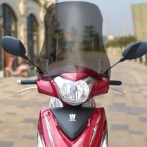 대림 VF100 VF125 윈드스크린 오토바이 스쿠터 쉴드 튜닝, 스모크 45cm 두께4MM 개