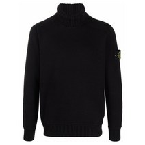 스톤 아일랜드 [명품]스톤아일랜드 21FW 와펜 패치 터틀넥 니트 블랙..