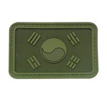 태성사 태극기패치 찍찍이태극기 PVC 태극기태극기뱃지 국방색 3W13EDA4