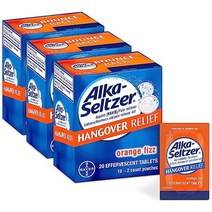 Alka-Seltzer Hangover Relief Tablets | Fast Relief Starts In About 15 Minutes for Headaches Body Ach, 20정, 3개
