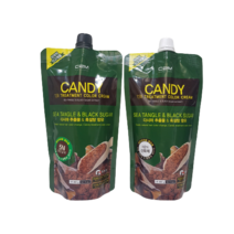 두피 자극 없는 순수 염색약 캔디 칼라 크림 400ml 셀프 뿌리 염색 멋내기 칼라 크림, 6NS(어두운황갈색)새치커버90%, 1개