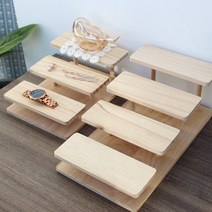 내일의공간 원목 디스플레이 선반 (안경 시계) (쥬얼리진열대/화분정리대), 4단