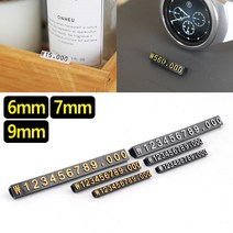 쇼케이스 가격표시 입체 가격표 3P 시계가격표 보석가격표, 1개, 7mm 검정/금색