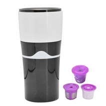 캡슐 커피머신 450ml 휴대용 드립 커피 메이커 여행용 머신 K 컵 캡슐 용, 02 Black