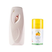 묻따 화장실 타이머 방향제 자동 분사기 실내용 업소용, 180ml, 1개, 레몬