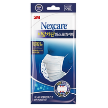 3M)넥스케어 비말차단마스크(화이트/성인용/5매), 화이트 1봉 5개입