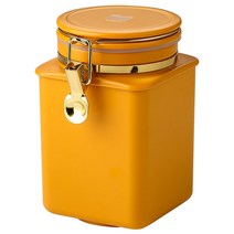 YAPOGI 커피보관용기 1.1L 배기 밸브 밀폐용기, 오렌지 1.1L