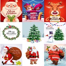 원단킹 DTP 옥스포드컷트지]루돌프산타 9종 (3702060), 3.꽃사슴