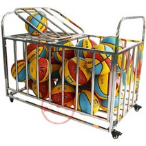 공 보관함 철제 운반대 체육관 배구 수납함 정리, 중간 크기 100x60x75