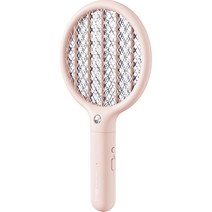 소싱 윈도우 충전식 휴대용 미니 전기 모기채 파리채 가정용 모기퇴치기, 카네이션 핑크