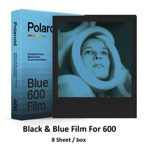 필름 카메라 폴라로이드 사진기 인화 미니 폴라로이드 600 B & W/컬러 필름 즉석 인화지 8 매 636 637, 04 Black and Blue Film