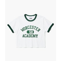 아웃스탠딩 OUTSTANDING W V.S.C RINGER 티 WORCESTER_그린 우먼 V.S.C 링거 크롭티 WORCESTER_그린