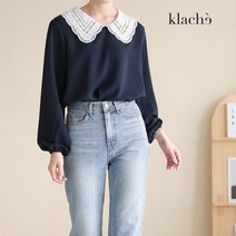 클라셰 KLACHE 레이스플랫카라블라우스_CB2FBL037A