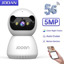 Jooan IP 카메라 5G 와이파이 홈 보안 카메라 AI 추적 비디오 감시 카메라 컬러 야간 투시경 스마트 베이비 모니터 5MP 3MP, 5MP Add 64G Card_UK Plug | 3.6