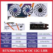 다채로운 iGame 그래픽 카드 RTX3080RTX3070 TiRTX3060 TiGTX 1060 비디오 그래픽 카드 LHR 데스크탑 PC 게임 GPU Brand New, CN, RTX3060 울트라 OC 12G