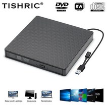 CD롬 외장DVD 노트북CD TISHRIC-dvd 외부 usb 휴대용 CD dvd 플레이어 리더 라이터 광학 드라이브 버너, 02 Model 2