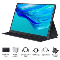 2023 10.5 인치 1280P 초경량 휴대용 모니터 100% Srgb 420cd/M² Ips Mobiele 디스플레이 Tweede Scherm, 01 Black_06 EU 플러그