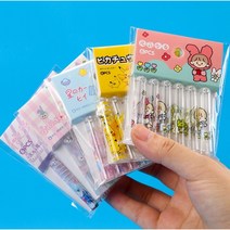 산리오 피카츄 짱구 캐릭터 연필캡 6P세트 연필뚜껑 연필홀더 연필마개, 키티