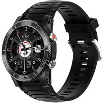 남자 스마트 워치 es GPS 포지셔닝 나침반 심장 박동 혈액 OxygenTracker 음악 전화 방수 스포츠 SmartWatch, [01] Black