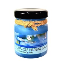태국 야몽 크림 오가닉(Organique) 리차아지 허벌 밤 페퍼민트 50g 마사지크림 파랑색 유리병 6개 태국 정품 아로마테라피 바디크림