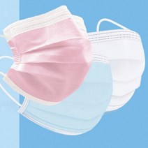 국산 고급 3중 필터 일회용 마스크 흰색 대형 20개