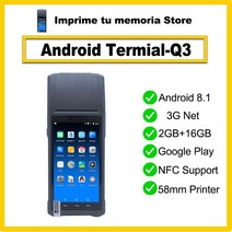 카드 포스기 POs 이지체크 단말기 신화포 휴대용 POS 터미널 안드로이드 8.1 내장 블루투스 프린터 와, 06 Q3-Black-NFC