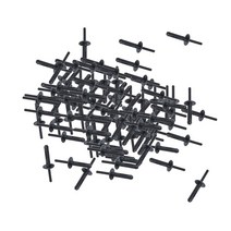 STK 50pcs 자동 자동차 플라스틱 범퍼 핀 리벳 패스너 인테리어 패널 도어 클립