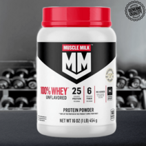 Muscle Milk 머슬밀크 100% 웨이 프로틴 파우더 454g 무맛