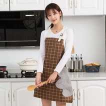 손 닦는 꽃 방수 앞치마, BR(갈색), P0KA-U2 꽃방수앞치마
