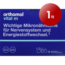 와와마켓 Orthomol 오쏘몰 남성용 바이탈 M 멀티비타민 오메가3 엽산 니아신 미네랄 필수 영양소 보충 과립 캡슐 15회분 면역 활력 피로 건강 관리 1팩
