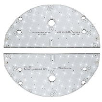 삼성칩 LED모듈 방 거실 주방 욕실 화장실 효율 좋은 LED S6 S4 3528 가정용 쉬운설치 자석증정 국산조명 플리커프리 DIY 설치 교체 고장 수리, 3.S4원형방등[398X190mmX2장주광색], 1세트