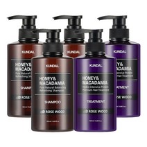 쿤달 네이처샴푸500mlx3개+ 트리트먼트500mlx2개 아로마에디션 로즈우드향, 1세트