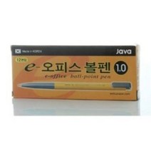 자바펜 1.0mm e-오피스 볼펜, 검정, 3개