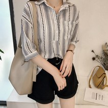 2021 패션 플러스 사이즈 여성 탑 및 블라우스 캐주얼 Cothing 여성 스트라이프 셔츠 여성 블라우스 셔츠 여성 블라우스 셔츠