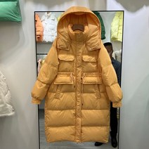 여자롱패딩 여자패딩코트 오버핏 22FW 데일리 덕다운 캔디컬러 후드